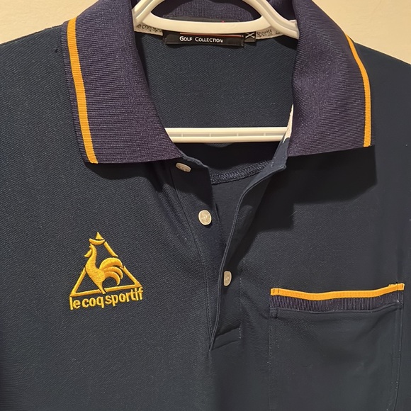 Navy Le Coq Sportif polo golf shirt - Picture 2 of 7